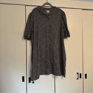 JCrew Black and Grey plaid dress - Size 2X